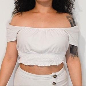 ASOS white indie crop top